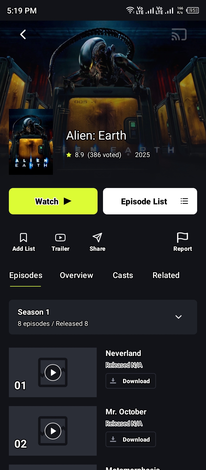 Alien Earth Movie on On Stream