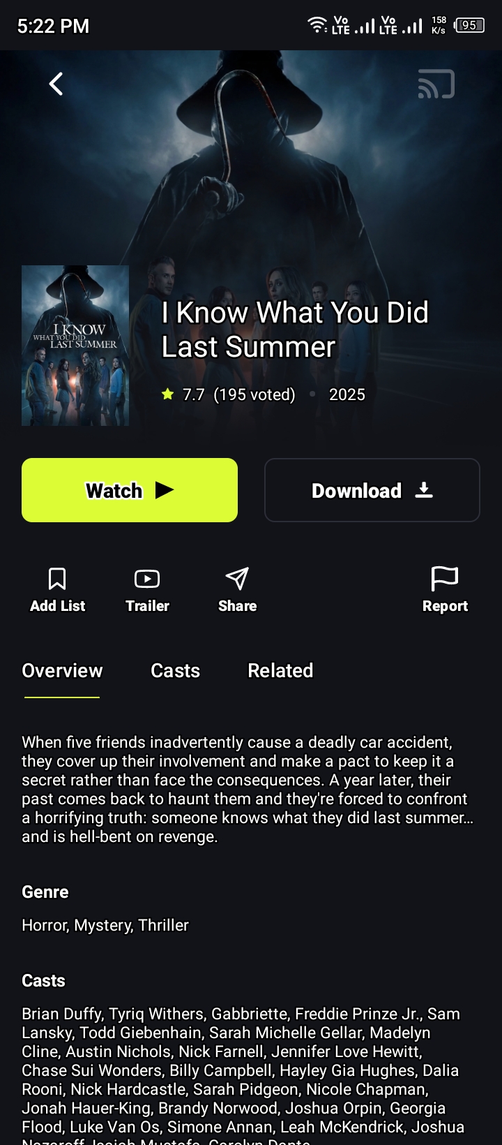 I Know What You Did Last Summer Movie on On Stream