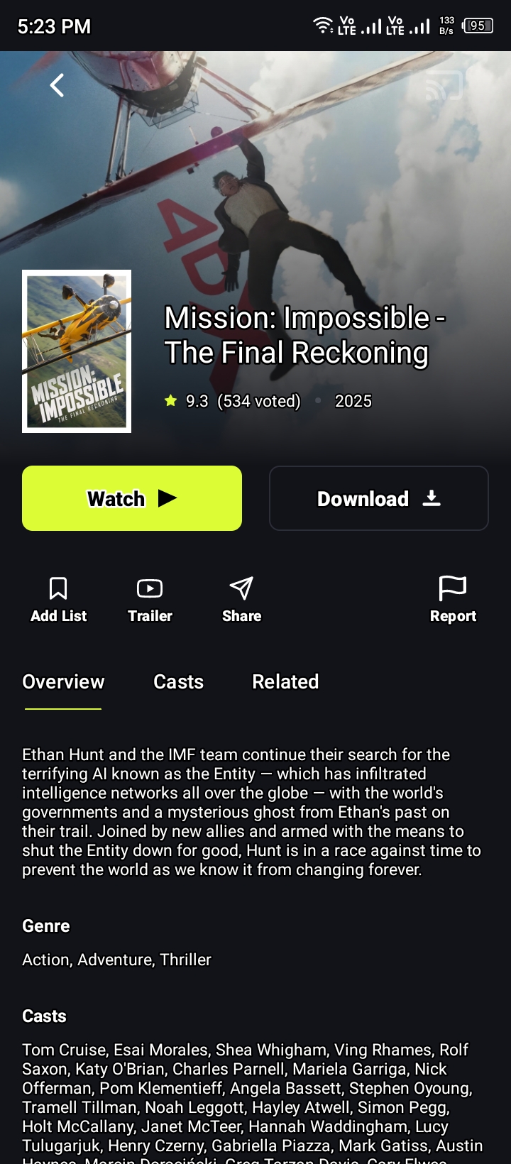 Mission Impossible The Final Reckoning Movie on On Stream