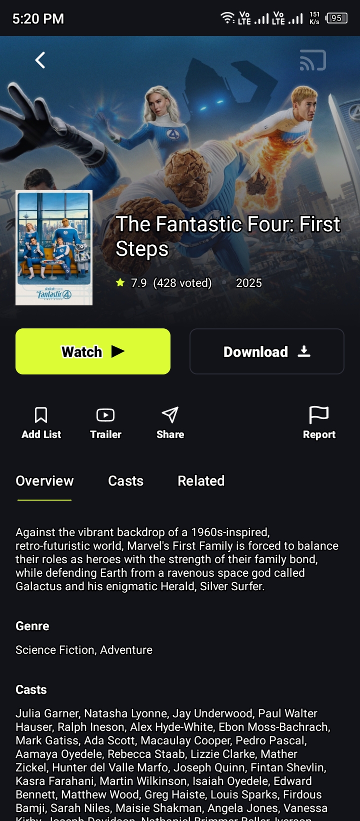 The Fantastic Four First Steps Movie on On Stream
